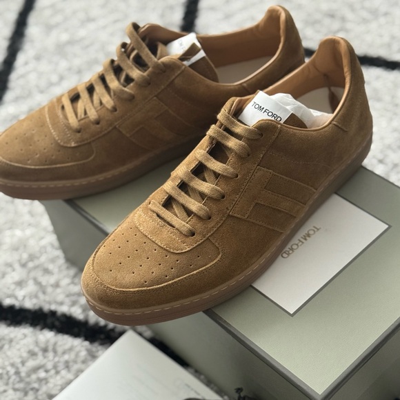 TOM FORD Cambridge Suede
Sneakers Low-Top Trainers
Camel Brown 11.5 - Picture 7 of 8
